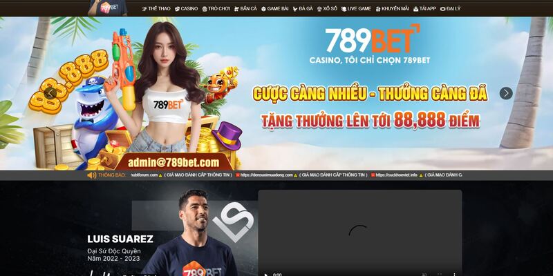 Giao diện chính thức của nhà cái 789Bet đang gây bão